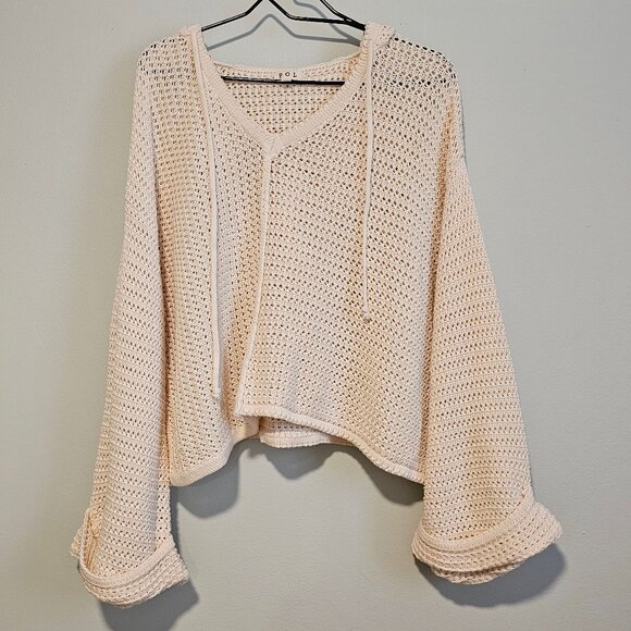 Women’s POL Cream Knit Hoodie in Perfect Condition, Small - Picture 1 of 11